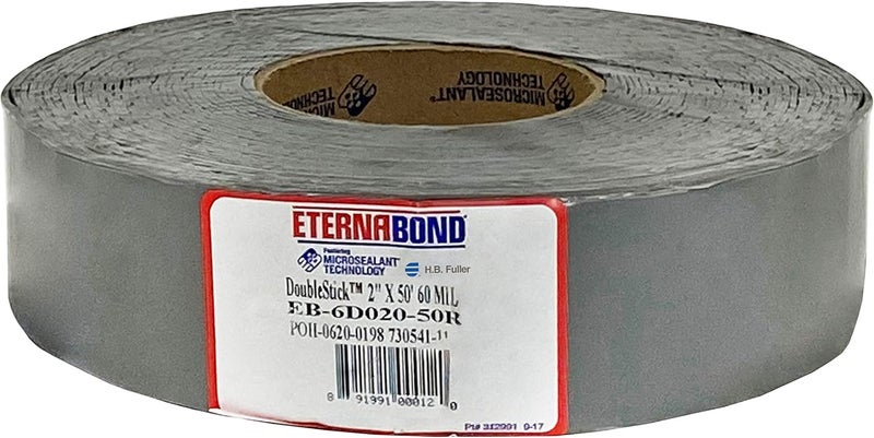 EternaBond DoubleStick 2" x 50' Double-Sided Bonding Tape - 60 mil Adhesive Thickness, Permanent and Weather Proof - Image 1